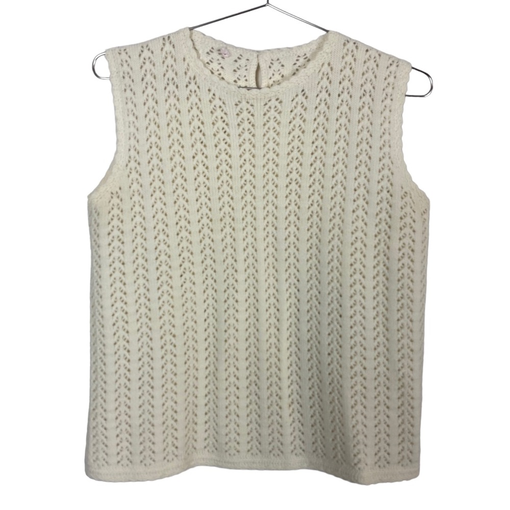 Vintage French Cottagecore Crochet Tank Top